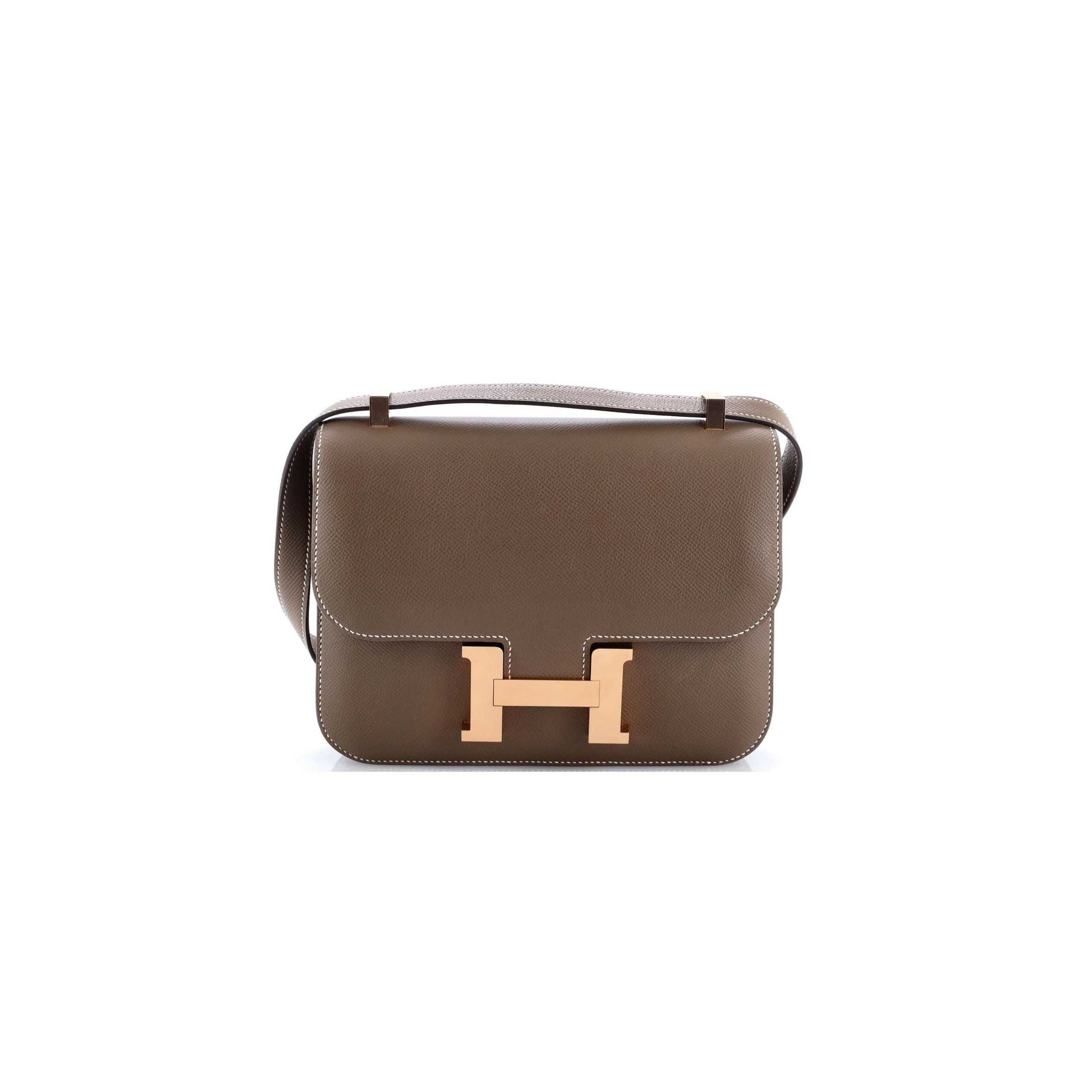 HERMES MASTER 24 CONSTANCE NM BAG EPSOM ETOUPE GOLD HARDWARE (24*17*5cm)